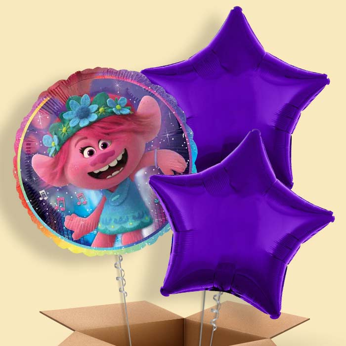 Trolls World Tour Helium Balloon in a Box - 3 Balloons | Party Save Smile