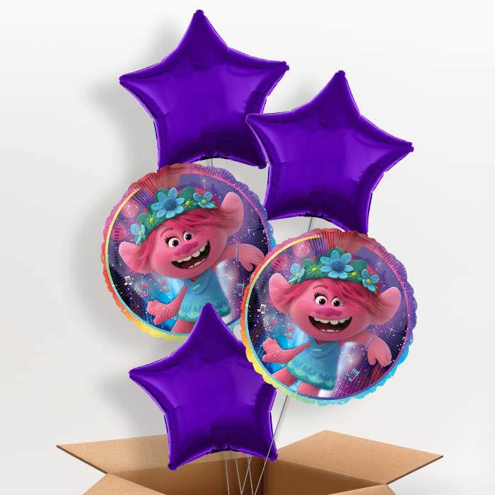 Trolls World Tour Helium Balloon in a Box - 5 Balloons | Party Save Smile