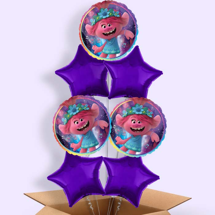 Trolls World Tour Helium Balloon in a Box - 7 Balloons | Party Save Smile