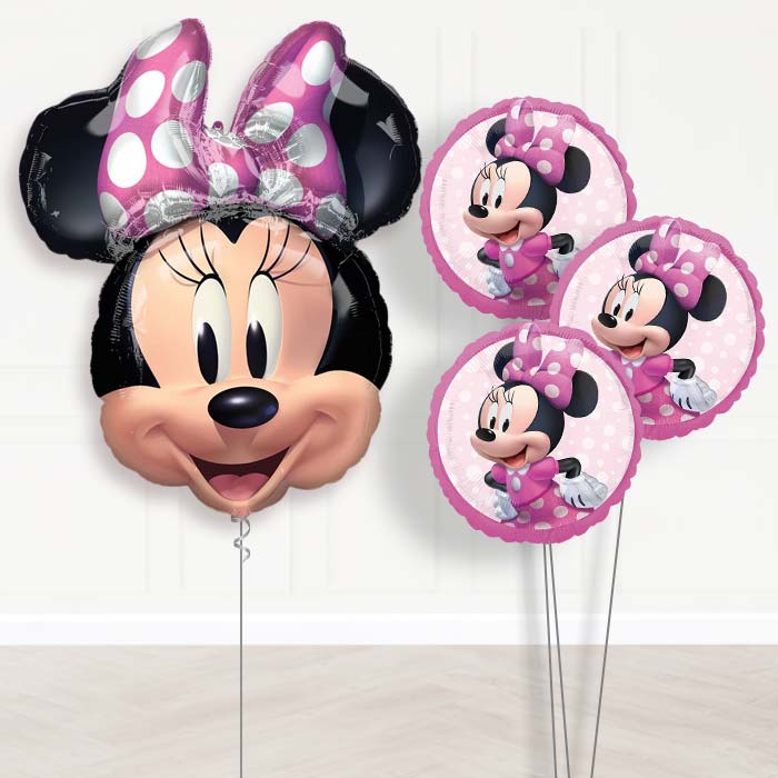 Minnie Mouse Helium Balloon Bouquet Delivered - Themed Bouquet | Party Save Smile