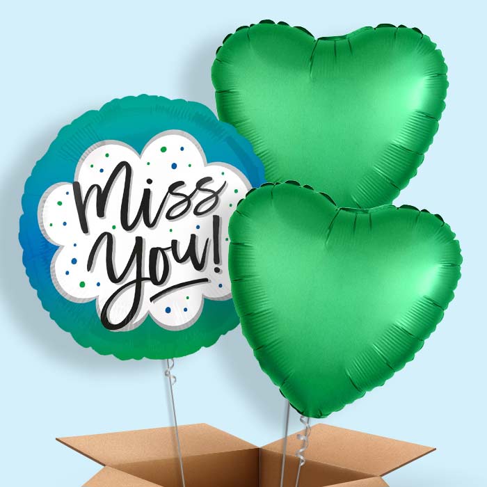 Miss You Helium Balloon in a Box - 3 Balloon | Party Save Smile
