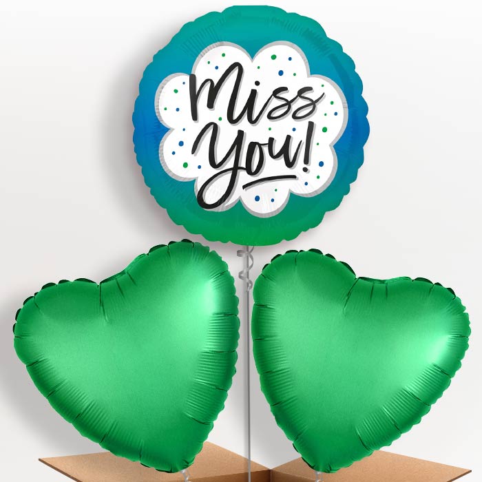 Miss You Balloon Bunches inflated with Helium | Party Save Smile