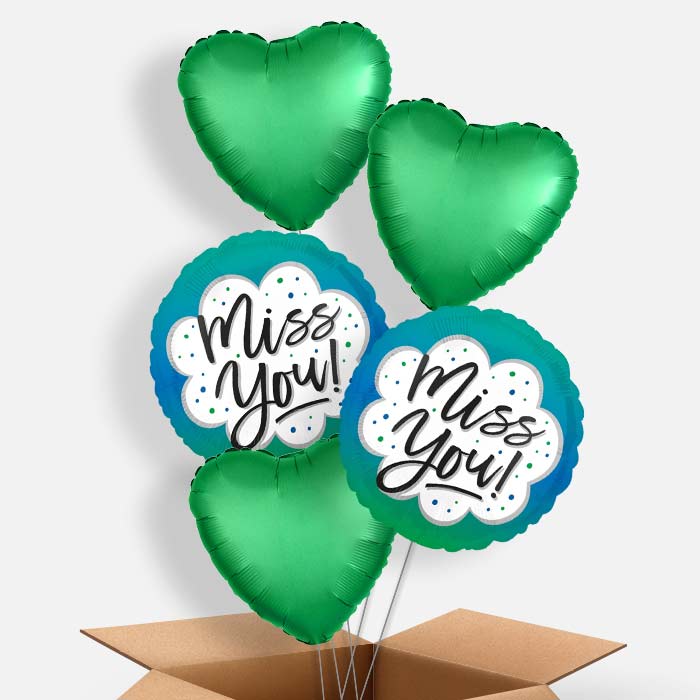 Miss You Helium Balloon in a Box - 5 Balloon | Party Save Smile