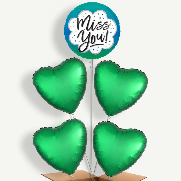 Miss You Balloon Clusters Inflated with Helium | Party Save Smile