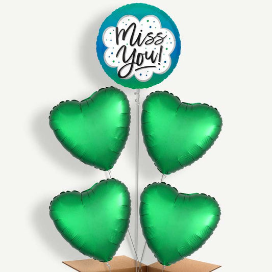 Miss You Balloon Clusters Inflated with Helium | Party Save Smile