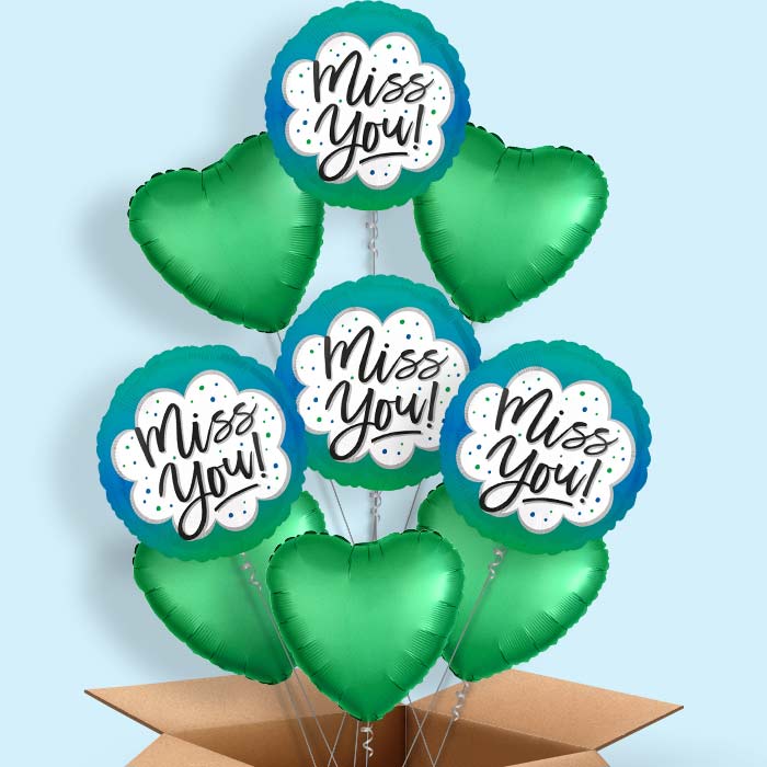 Miss You Helium Balloon in a Box - 9 Balloon | Party Save Smile