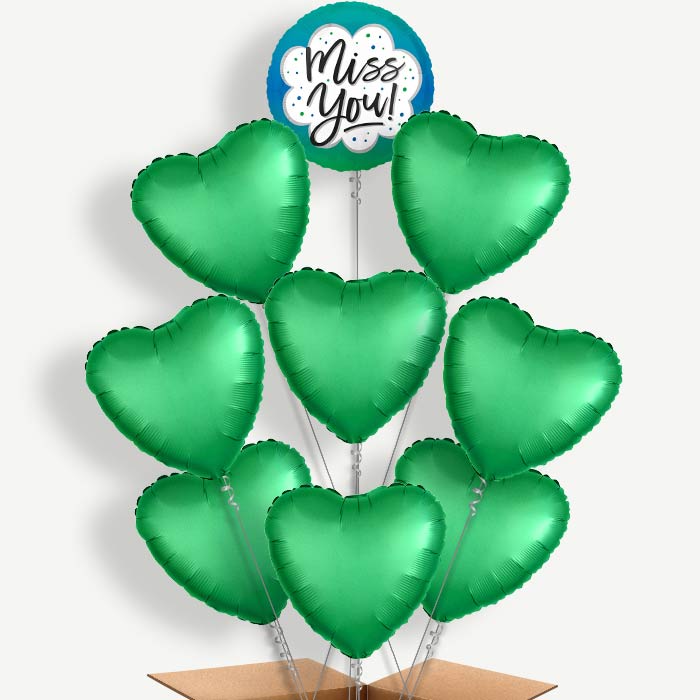 Miss You Balloon Bundle Inflated with Helium | Party Save Smile
