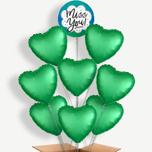 Miss You Balloon Bundle Inflated with Helium | Party Save Smile