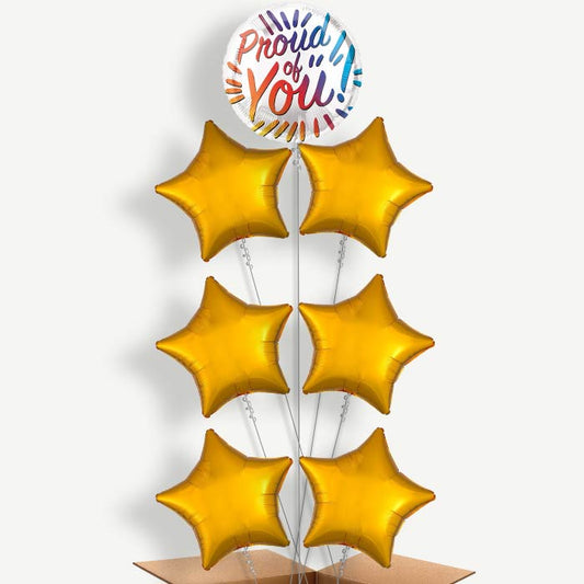 Proud Of You Rainbow Helium Balloon Arrangement | Party Save Smile