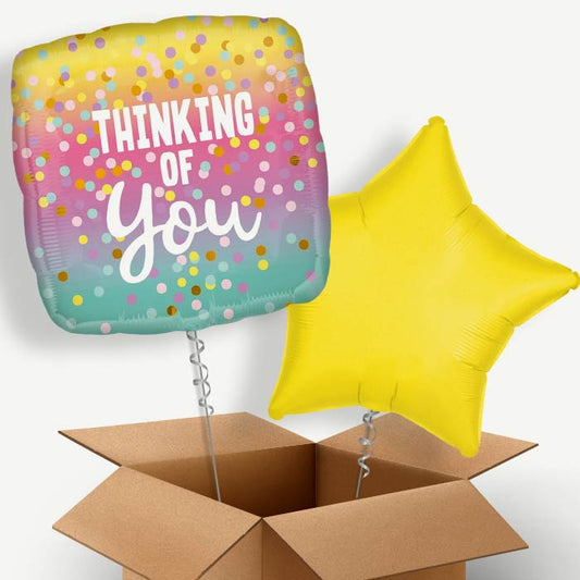 Thinking of You Pastel Dots Helium Balloon Two | Party Save Smile