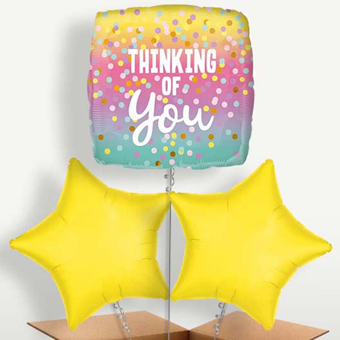 Thinking of You Pastel Dots Helium Bunch of Balloons | Party Save Smile
