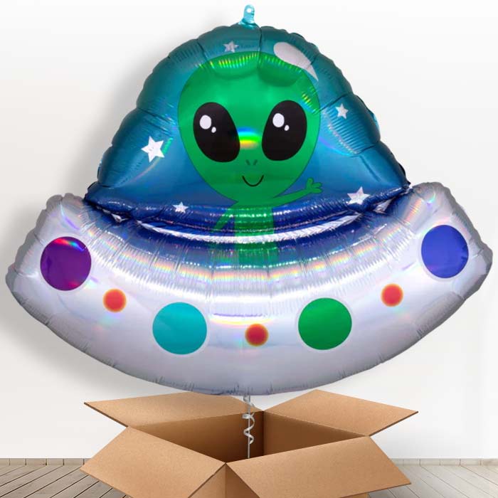 Alien Spaceship Helium Balloon in a Box - Giant Balloon | Party Save Smile