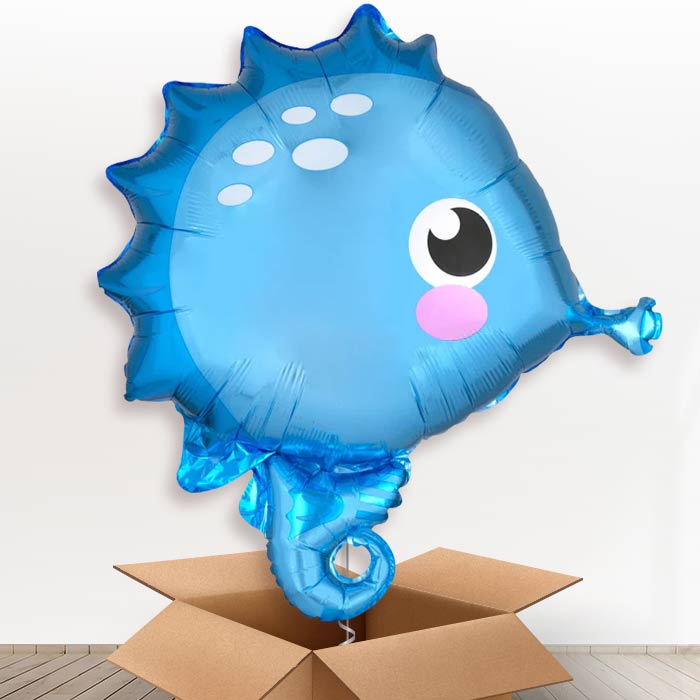 Seahorse Helium Balloons Delivered in a Box - Giant Balloon | Party Save Smile
