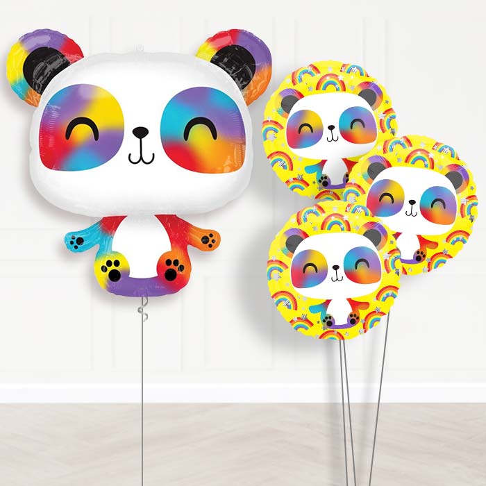 Panda Helium Balloon Bouquet Delivered - Themed Bouquet | Party Save Smile