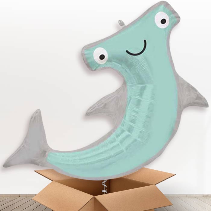 Hammerhead Shark Helium Balloon in a Box - Giant Balloon | Party Save Smile