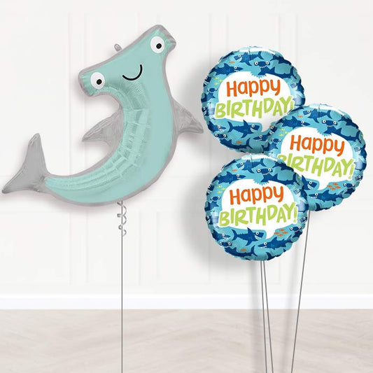 Hammerhead Shark Helium Balloon Bouquet - Themed Bouquet | Party Save Smile