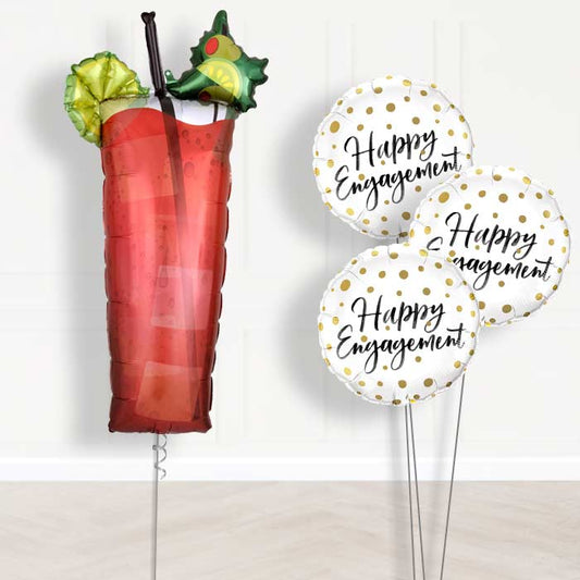 Engagement Bloody Mary Cocktail Balloon Bouquet Delivery - Themed Bouquet | Party Save Smile