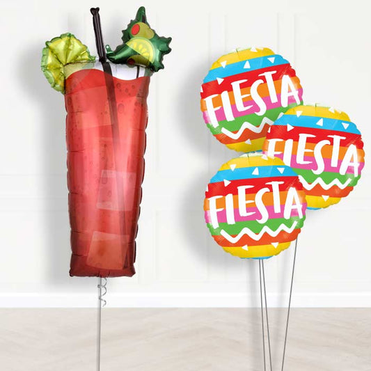 Summer Themed Bloody Mary Cocktail Balloon Bouquet Delivery - Themed Bouquet | Party Save Smile