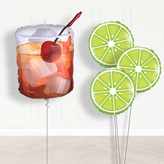 Old Fashioned Whiskey & Lime Balloon Bouquet Delivery - Themed Bouquet | Party Save Smile