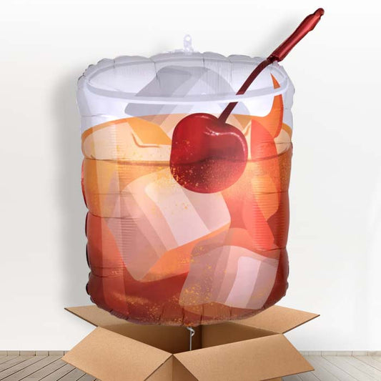 Old Fashioned Whiskey (Lime) Helium Balloon in a Box - Giant Balloon | Party Save Smile