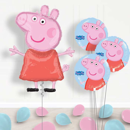 Peppa Pig Inflated Helium Balloons Delivered