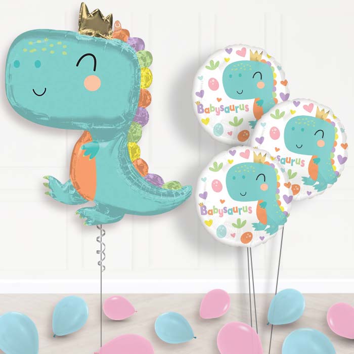 Baby Dinosaur Helium Balloon Bouquet - Themed Bouquet and Latex | Party Save Smile