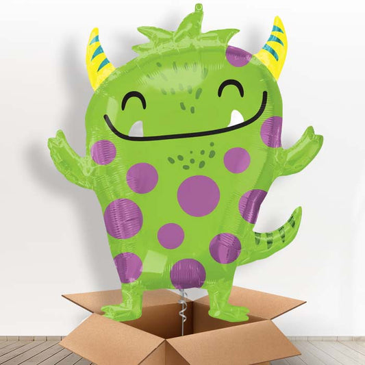 Green Monster Helium Balloon in a Box - Giant Balloon | Party Save Smile