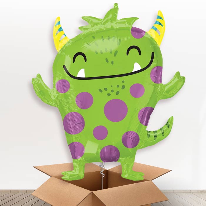 Green Monster Helium Balloon in a Box - Giant Balloon | Party Save Smile