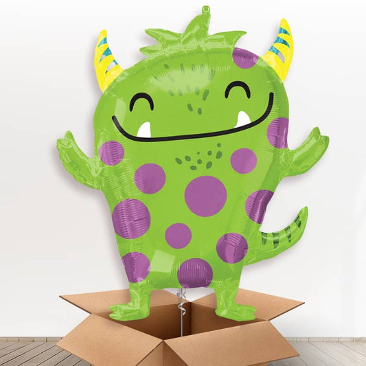 Green Monster Helium Balloon in a Box - Giant Balloon | Party Save Smile