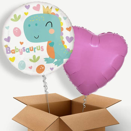 Babysaurus Baby Dinosaur Helium Balloon Two | Party Save Smile