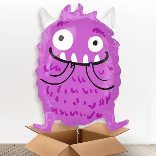 Purple Monster Helium Balloon in a Box - Giant Balloon | Party Save Smile