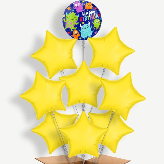 Little Monsters Happy Birthday Helium Balloon Bundle | Party Save Smile