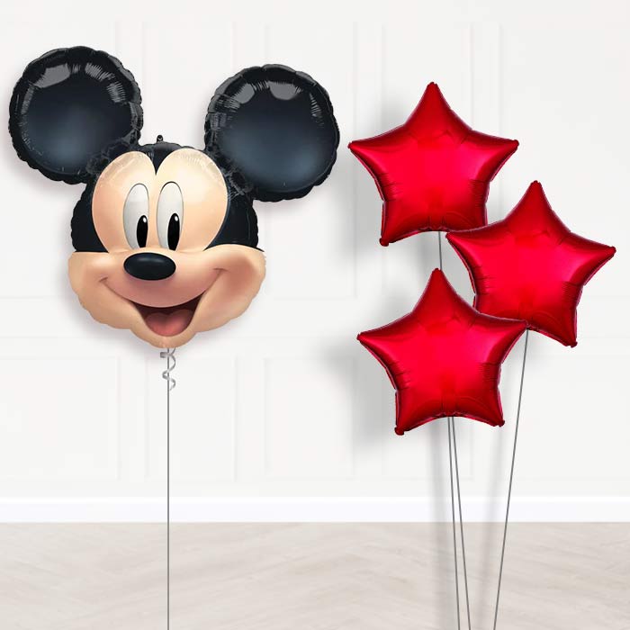 Giant Mickey Mouse Forever Balloon Bouquet Delivery - 1 x Giant Balloon with Plain Bouquet | Party Save Smile
