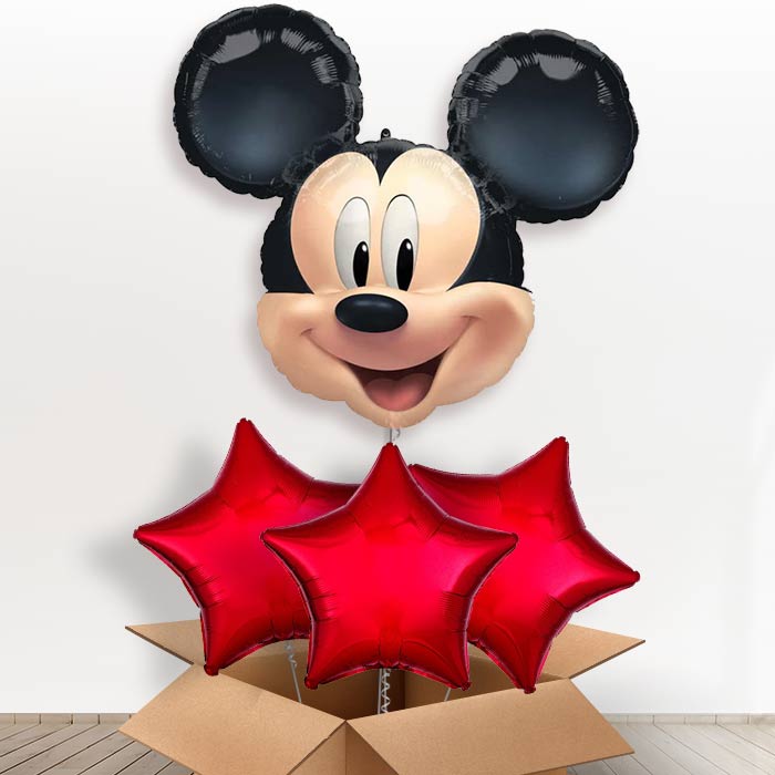 Giant Mickey Mouse Forever Helium Balloon in a Box - with 3 Plain Balloons | Party Save Smile
