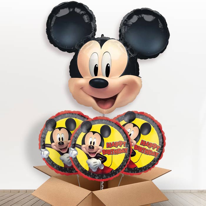 Giant Mickey Mouse Forever Helium Balloon in a Box - with 3 Themed Balloons | Party Save Smile