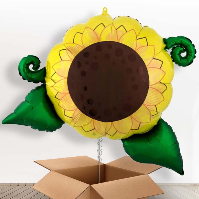 Sunflower Giant Helium Balloon in a Box Gift - Giant Balloon | Party Save Smile