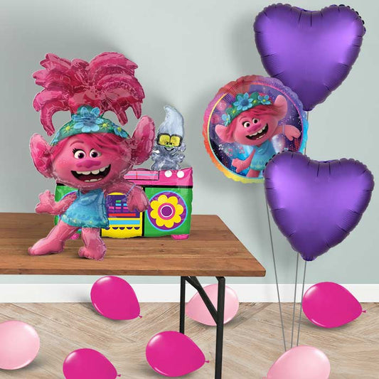 Trolls World Tour Poppy Sitter Balloon Package Delivered - Sitter Package | Party Save Smile