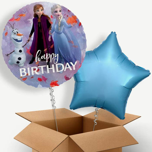 Disney Frozen Leaves Birthday Helium Balloon Duo | Party Save Smile