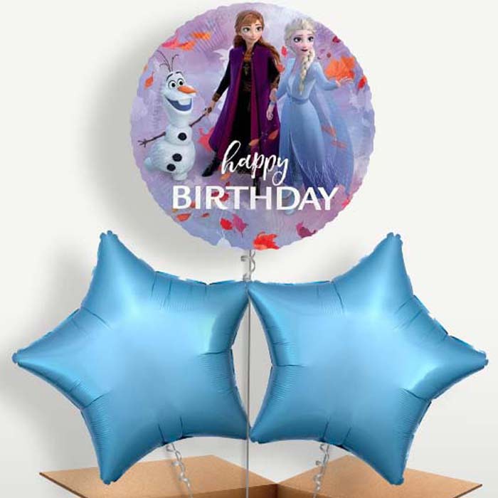 Disney Frozen Leaves Birthday Trio Balloon Bunch | Party Save Smile