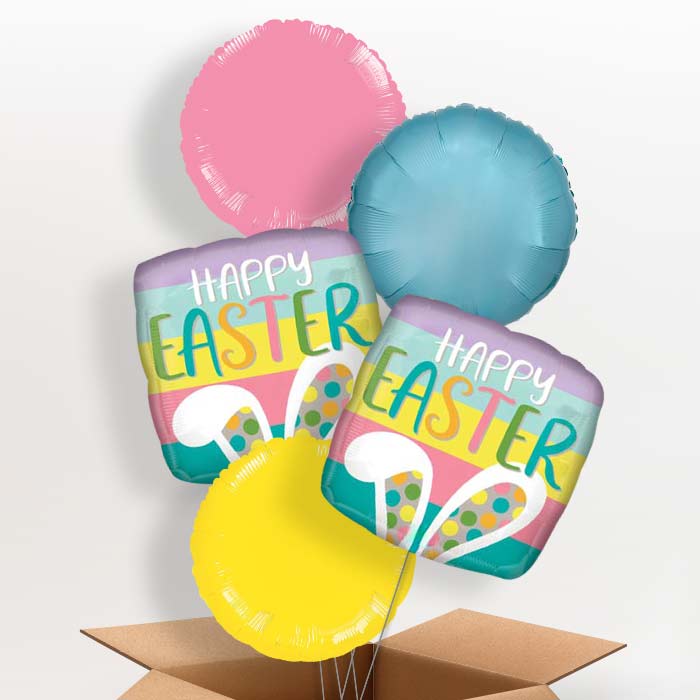 Happy Easter | Bunny Ears Helium Balloon in a Box - 5 Balloon | Party Save Smile