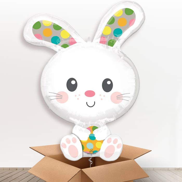 Easter Bunny | Rabbit Giant Helium Balloon in a Box Gift - Giant Balloon | Party Save Smile