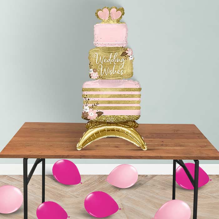 Wedding Cake Sitter Balloon Package Delivered - Sitter Balloon and Latex | Party Save Smile