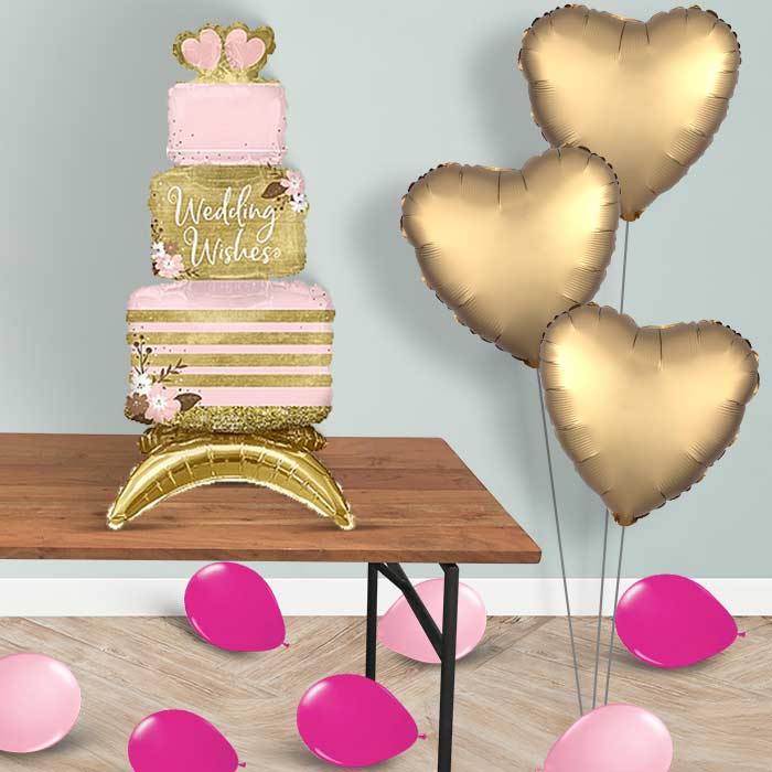 Wedding Cake Sitter Balloon Package Delivered - Sitter Package | Party Save Smile