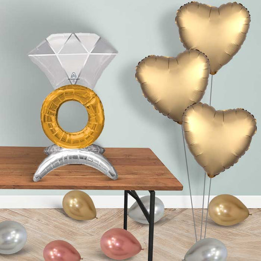 Wedding Ring Sitter Balloon Package Delivered - Sitter Package | Party Save Smile
