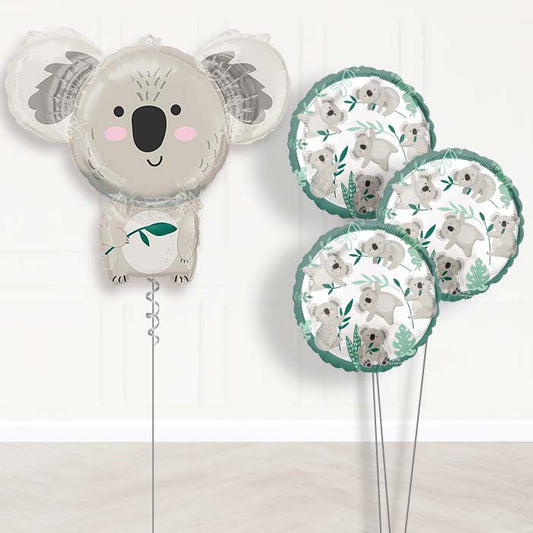 Koala Inflated Helium Balloons Delivered - Themed Bouquet | Party Save Smile