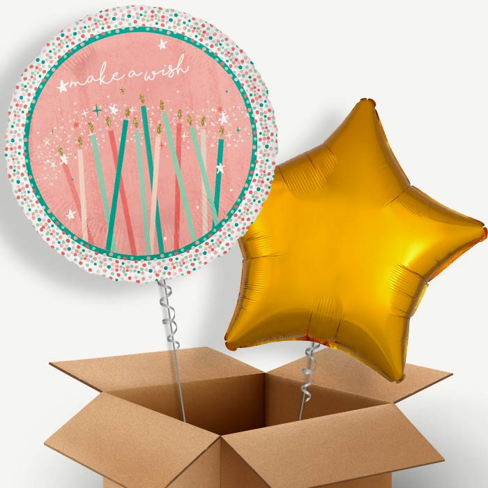 Happy Cake Day Birthday Helium Balloon Pair | Party Save Smile