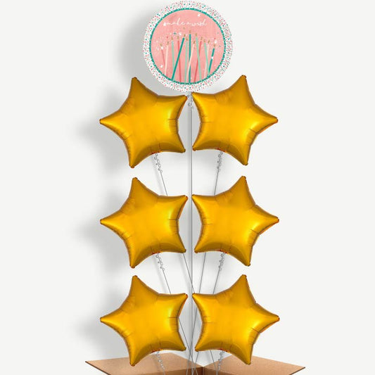 Happy Cake Day Birthday Helium Balloon Arrangement | Party Save Smile