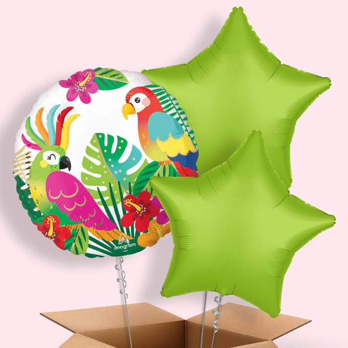 Tropical Paradise Summer Helium Balloon in a Box - 3 Balloons | Party Save Smile