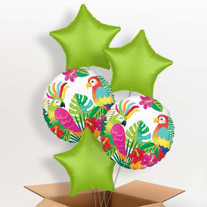 Tropical Paradise Summer Helium Balloon in a Box - 5 Balloons | Party Save Smile
