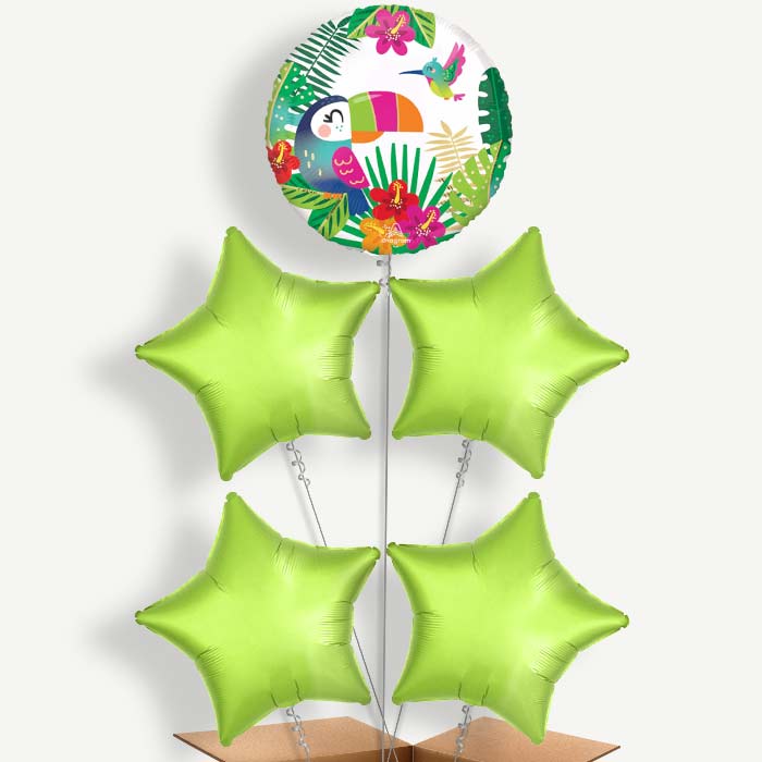 Tropical Paradise Summer Helium Balloon Cluster  | Party Save Smile